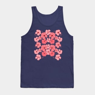 Pink Floral Pattern Tank Top